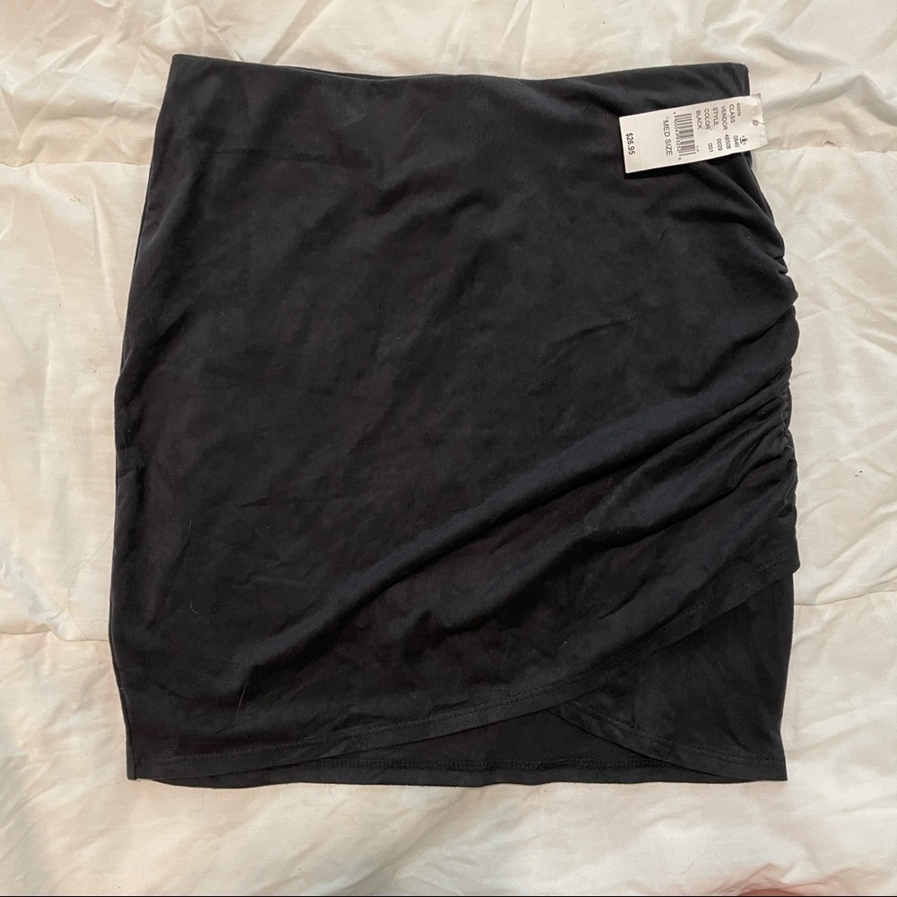 NEVER WORN black suede skirt from PacSun